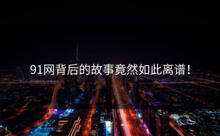 91网背后的故事竟然如此离谱！