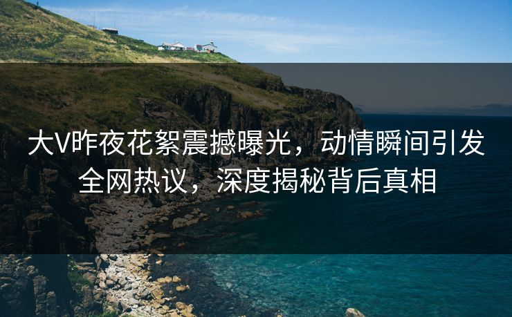 大V昨夜花絮震撼曝光，动情瞬间引发全网热议，深度揭秘背后真相