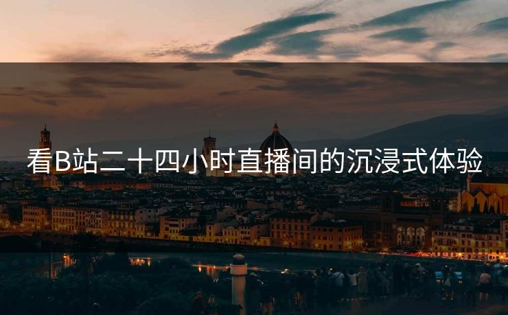 看B站二十四小时直播间的沉浸式体验